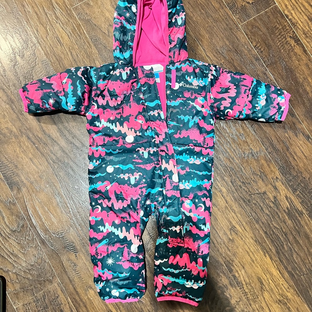 Columbia Kids' Vibrant Pink and Blue snowsuit